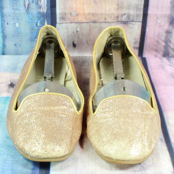Dunnes Gold Nylon Slip-on Ballet Flat Casual Shoes Size US 7.5 EU 41 - Picture 5 of 10